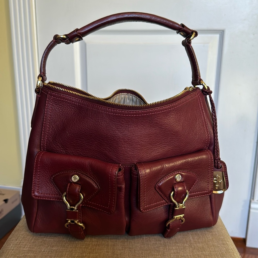 Red Cole Haan leather purse